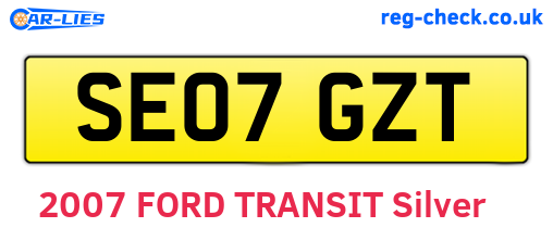 SE07GZT are the vehicle registration plates.