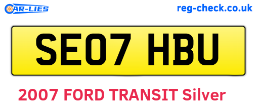 SE07HBU are the vehicle registration plates.
