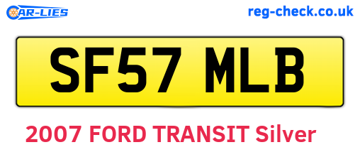 SF57MLB are the vehicle registration plates.