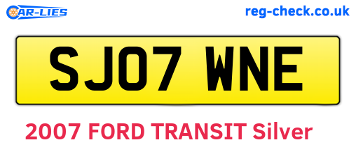 SJ07WNE are the vehicle registration plates.