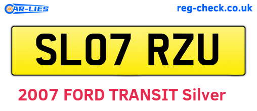 SL07RZU are the vehicle registration plates.