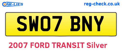 SW07BNY are the vehicle registration plates.