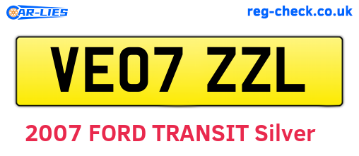 VE07ZZL are the vehicle registration plates.