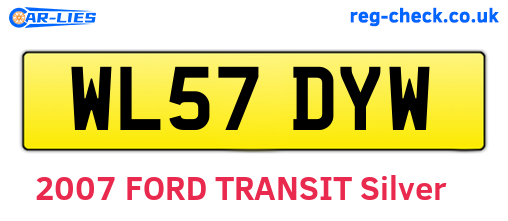 WL57DYW are the vehicle registration plates.