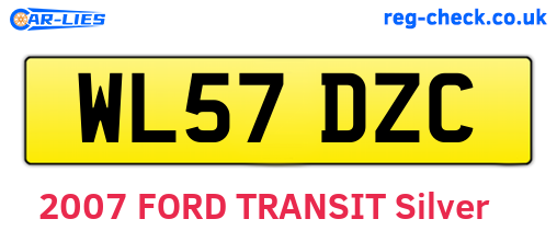 WL57DZC are the vehicle registration plates.