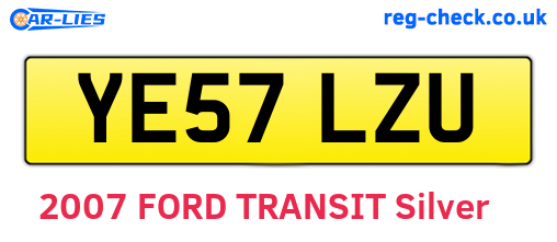YE57LZU are the vehicle registration plates.