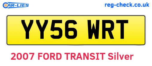 YY56WRT are the vehicle registration plates.