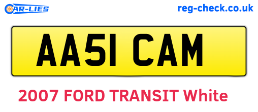AA51CAM are the vehicle registration plates.