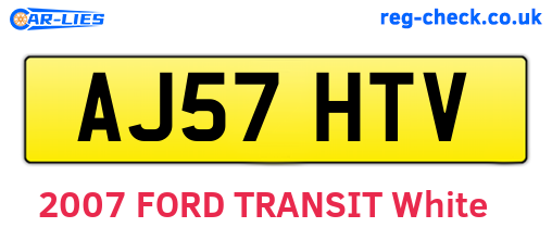 AJ57HTV are the vehicle registration plates.