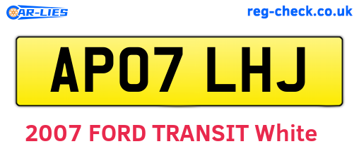 AP07LHJ are the vehicle registration plates.