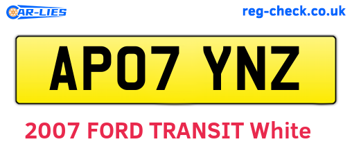 AP07YNZ are the vehicle registration plates.
