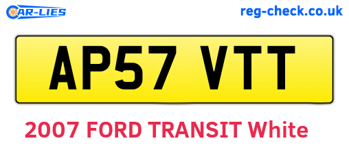 AP57VTT are the vehicle registration plates.