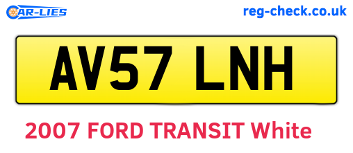 AV57LNH are the vehicle registration plates.