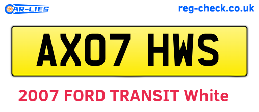 AX07HWS are the vehicle registration plates.