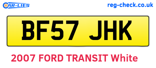 BF57JHK are the vehicle registration plates.