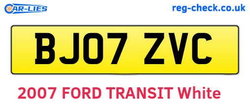 BJ07ZVC are the vehicle registration plates.