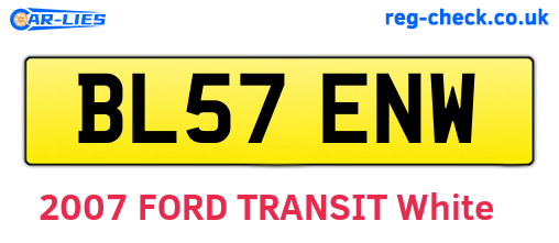 BL57ENW are the vehicle registration plates.