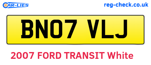 BN07VLJ are the vehicle registration plates.