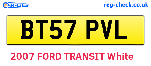 BT57PVL are the vehicle registration plates.