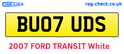 BU07UDS are the vehicle registration plates.