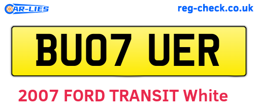 BU07UER are the vehicle registration plates.