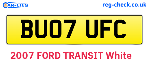 BU07UFC are the vehicle registration plates.