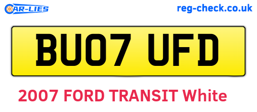 BU07UFD are the vehicle registration plates.