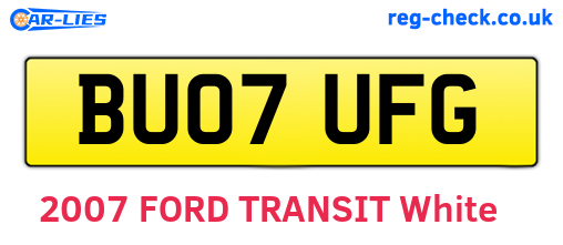 BU07UFG are the vehicle registration plates.
