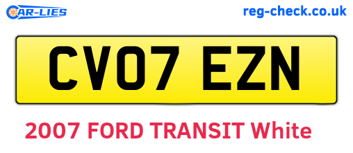 CV07EZN are the vehicle registration plates.