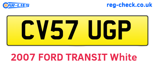 CV57UGP are the vehicle registration plates.