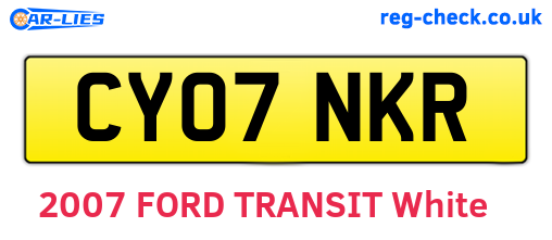 CY07NKR are the vehicle registration plates.