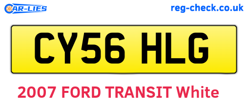 CY56HLG are the vehicle registration plates.