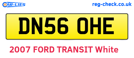 DN56OHE are the vehicle registration plates.
