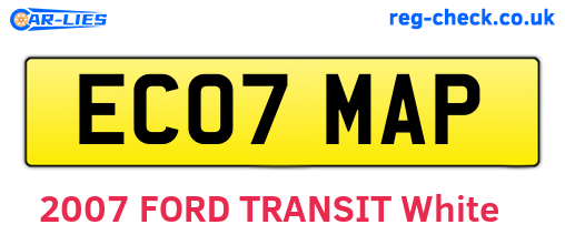 EC07MAP are the vehicle registration plates.