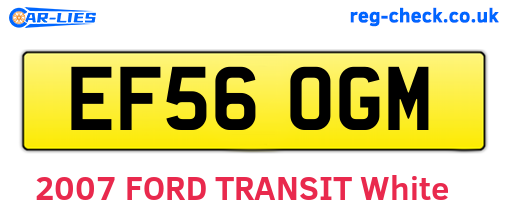 EF56OGM are the vehicle registration plates.