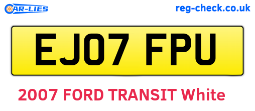 EJ07FPU are the vehicle registration plates.