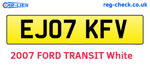 EJ07KFV are the vehicle registration plates.