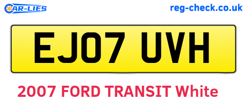 EJ07UVH are the vehicle registration plates.