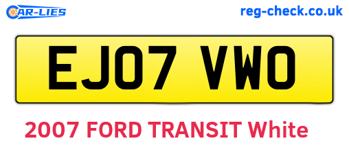 EJ07VWO are the vehicle registration plates.