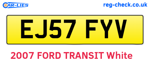 EJ57FYV are the vehicle registration plates.