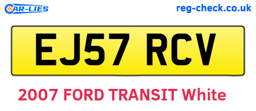EJ57RCV are the vehicle registration plates.