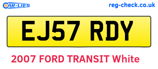 EJ57RDY are the vehicle registration plates.