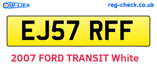 EJ57RFF are the vehicle registration plates.