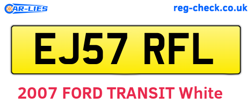EJ57RFL are the vehicle registration plates.