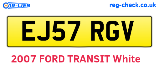 EJ57RGV are the vehicle registration plates.
