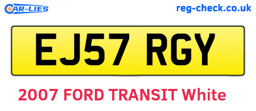 EJ57RGY are the vehicle registration plates.