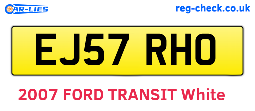 EJ57RHO are the vehicle registration plates.
