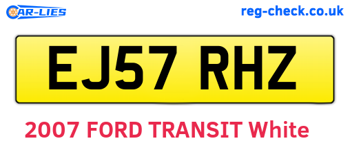 EJ57RHZ are the vehicle registration plates.