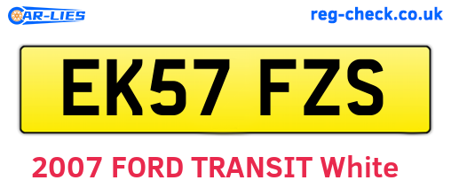 EK57FZS are the vehicle registration plates.