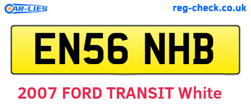 EN56NHB are the vehicle registration plates.